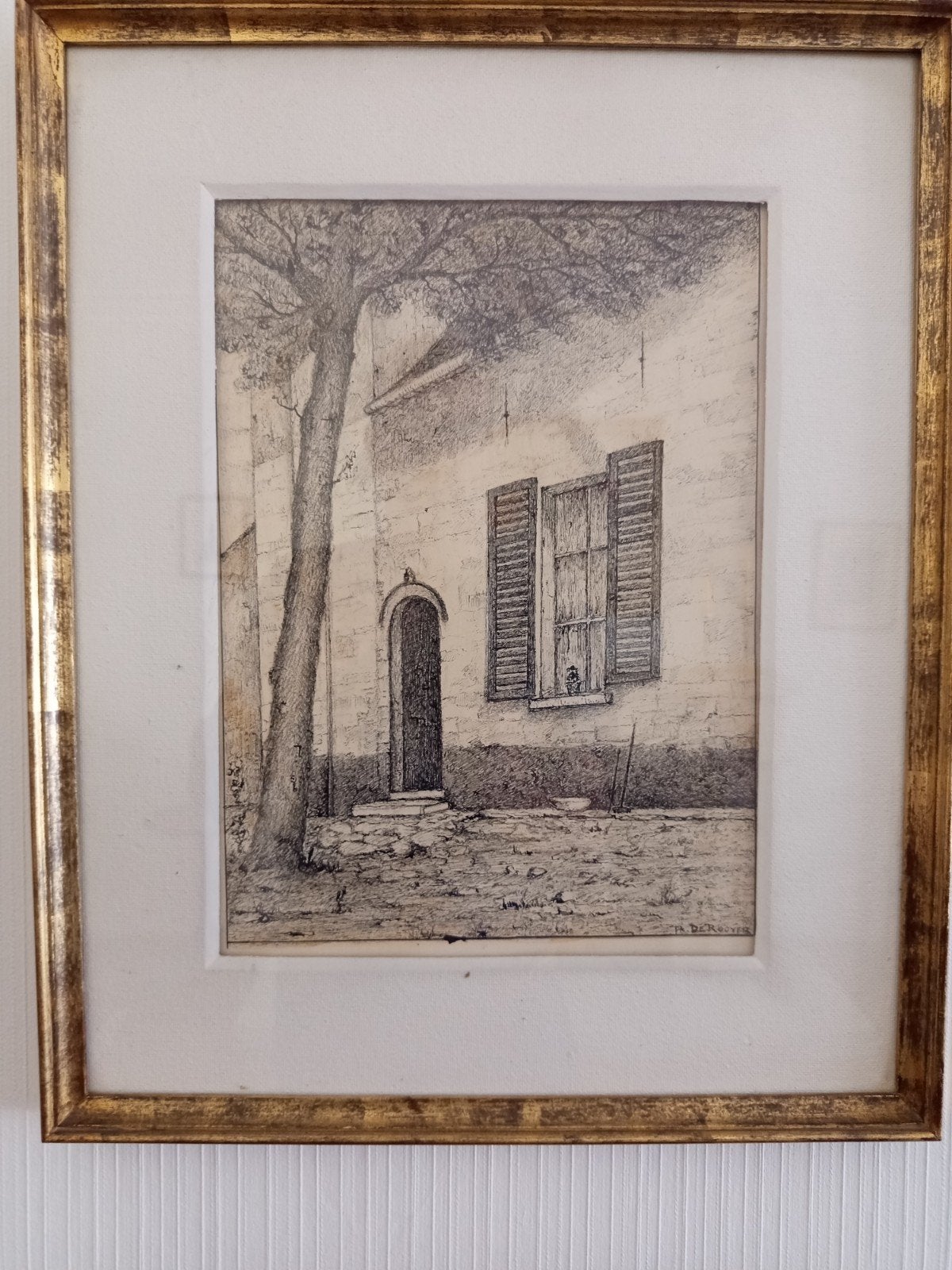 Ets Prosper De Roover, Antiek en Kunst, Ophalen, Ets
