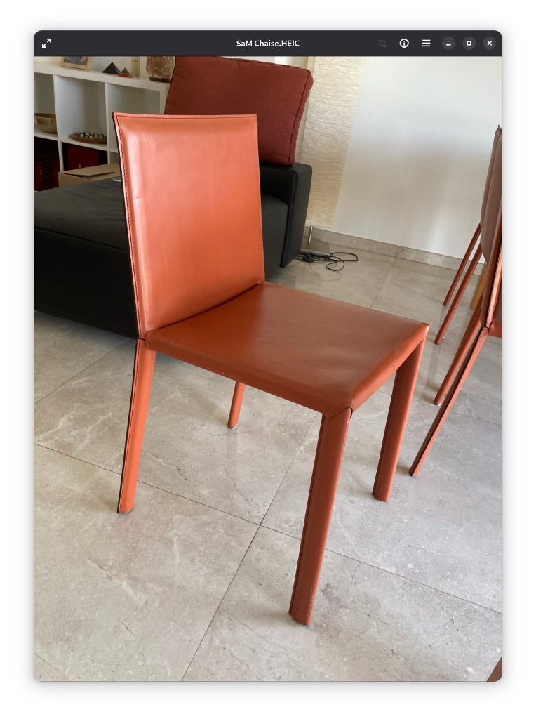 Lederen stoelen van Italiaans design Arrben, Huis en Inrichting, Stoelen, Ophalen, Gebruikt, Overige kleuren, Design