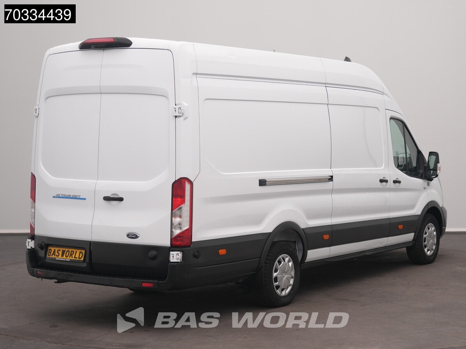 Ford e-Transit 184pk Elektrisch 68kWh 317KM WLTP L4H3 Airco, Auto's, Automaat, Stof, Gebruikt, 135 kW