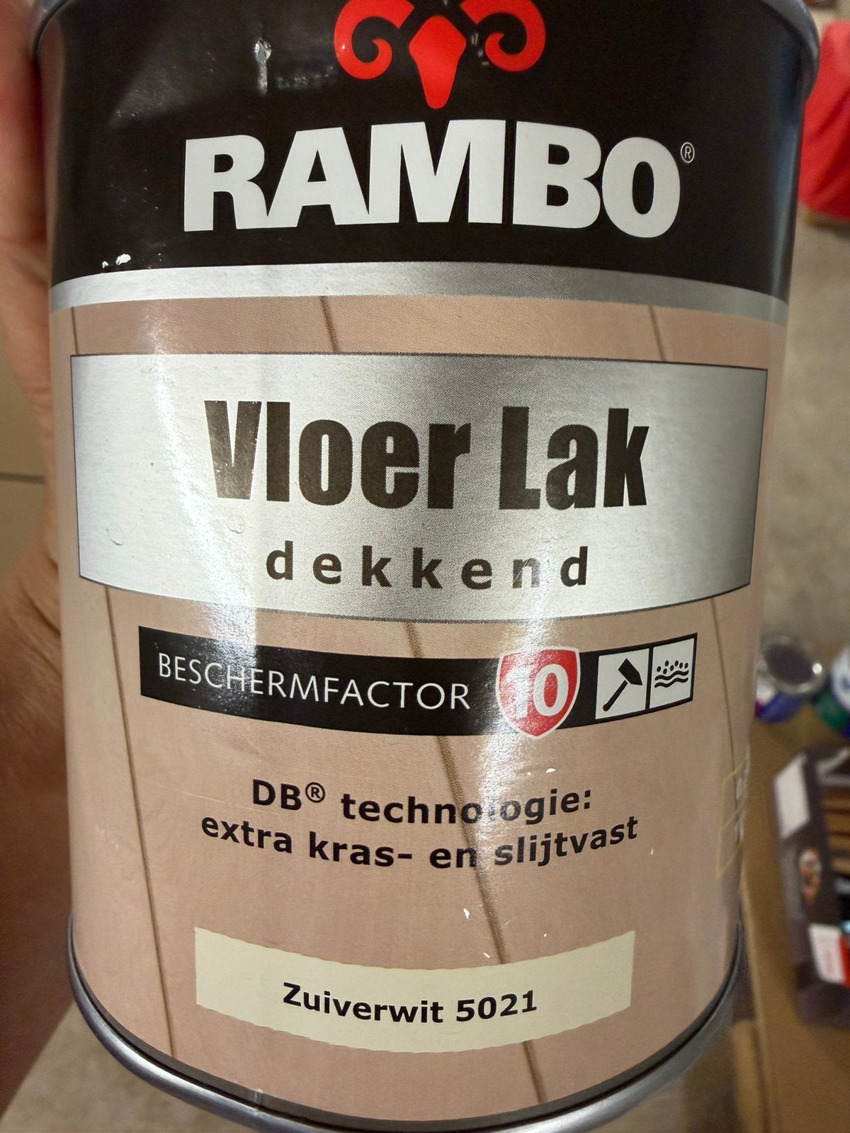 Rambo dekkende vloerlak zuiver wit 0,75liter, Enlèvement ou Envoi, Neuf, Bois
