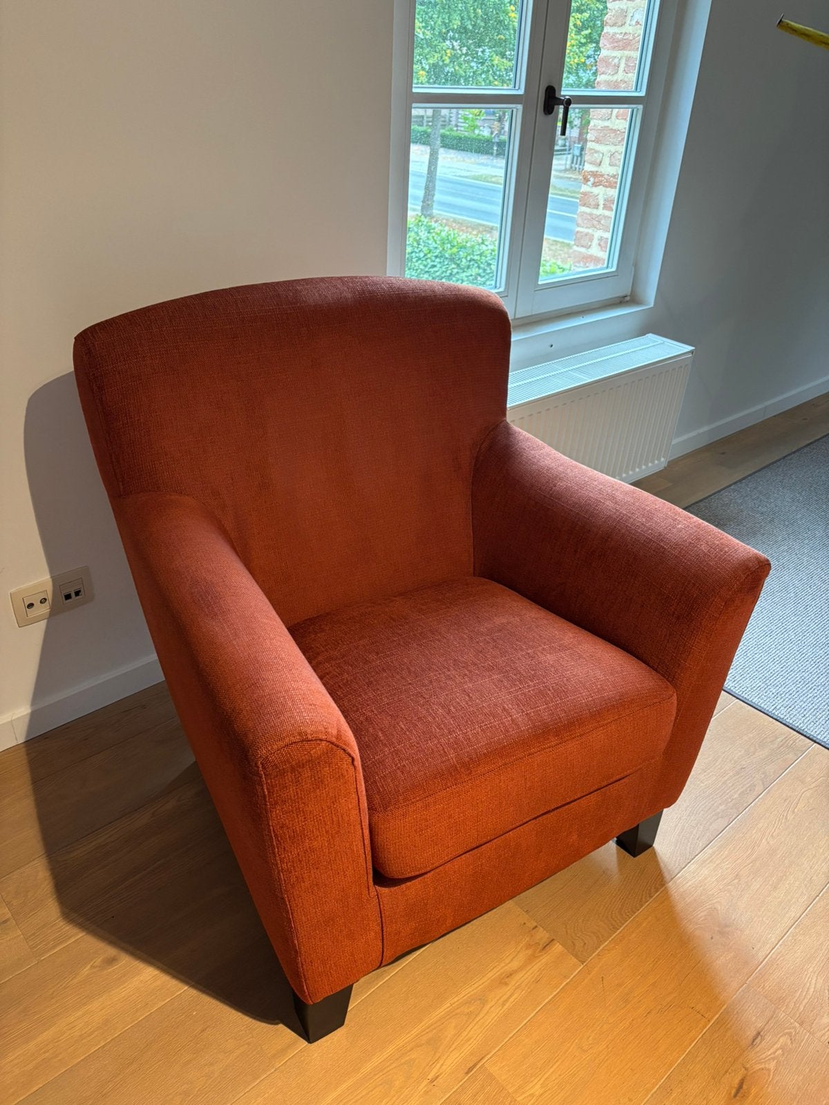 Fauteuil - couleur rouille, Maison & Meubles, Fauteuils, Enlèvement, Comme neuf