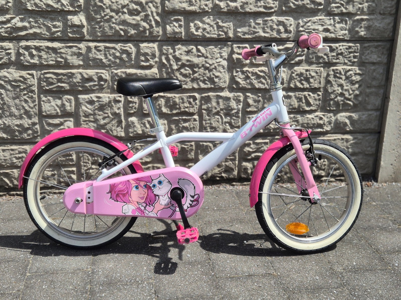 Meisjes fiets b twin 16 inch 4-5 jaar, Ophalen, 16 inch