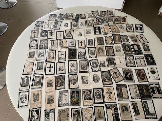 Honderd Bidprentjes Personen van België overleden voor 1900, Ophalen of Verzenden, Bidprentje