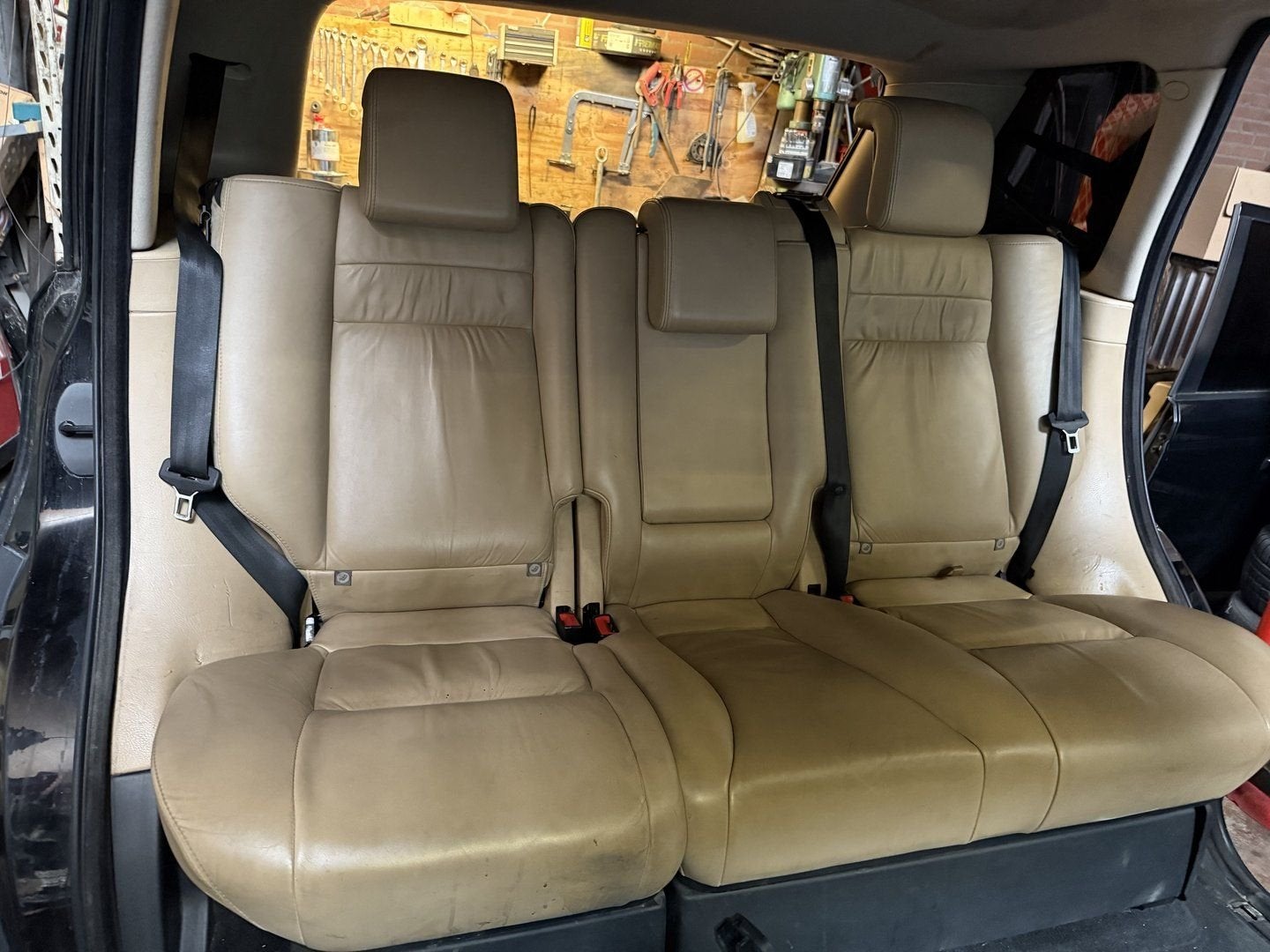 Range Rover Sport L320 beige lederen stoelen + achterbank, Land Rover, -, Origine de la pièce connue, Utilisé