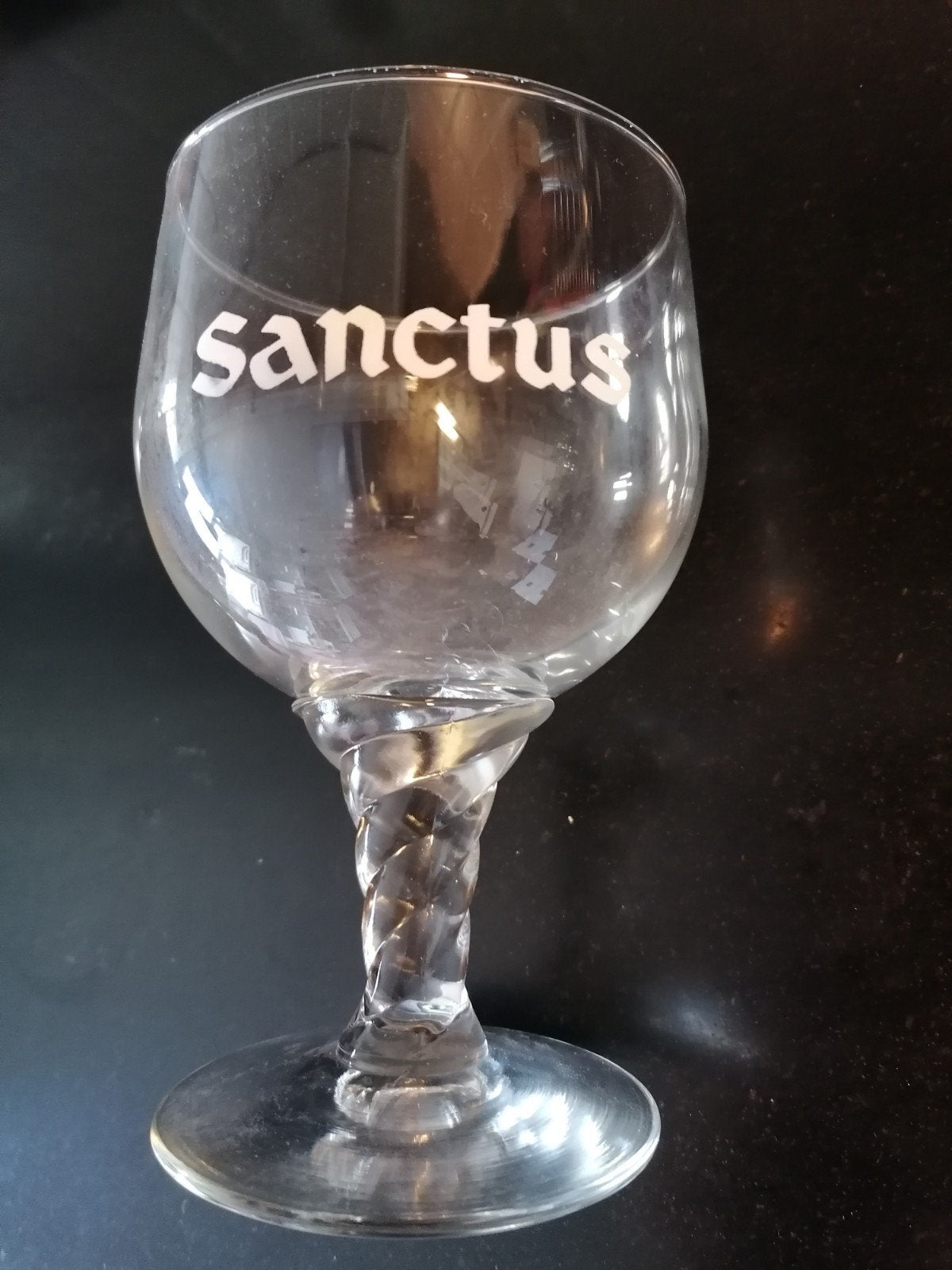 Sanctus bierglas Duvel/Moortgat., Verzamelen, Ophalen of Verzenden, Zo goed als nieuw, Glas of Glazen, Duvel