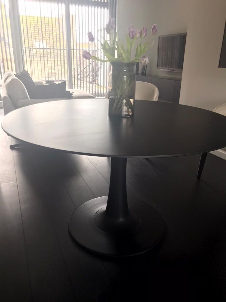 Eettafel Leolux Columna, Quatre personnes, Rond, Comme neuf, Enlèvement