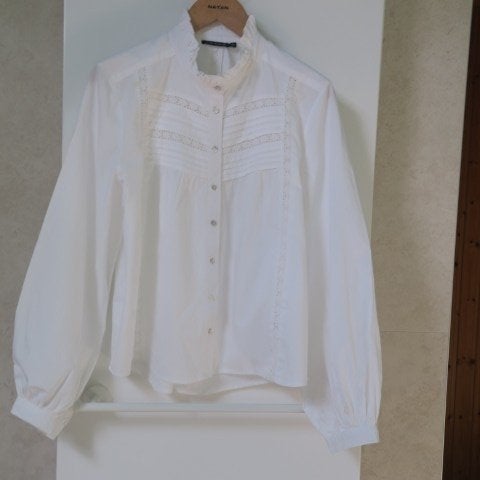 Oversized blouse nieuw wit broderie River Woods mt 44, River Woods, Wit, Maat 42/44 (L), Nieuw