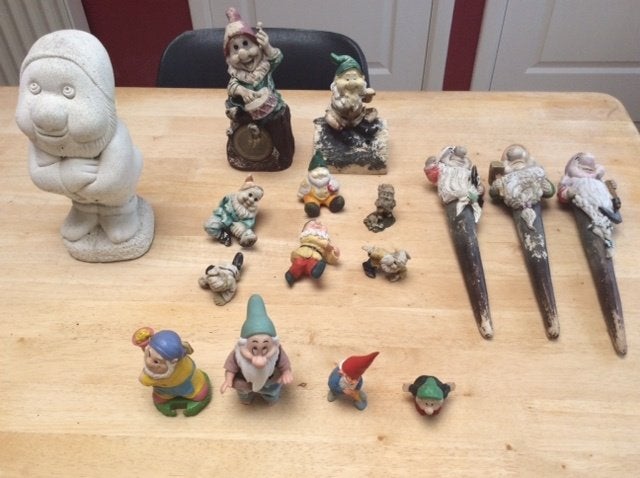 Te koop kabouters, Ophalen of Verzenden, Gebruikt, Steen, Tuinkabouter