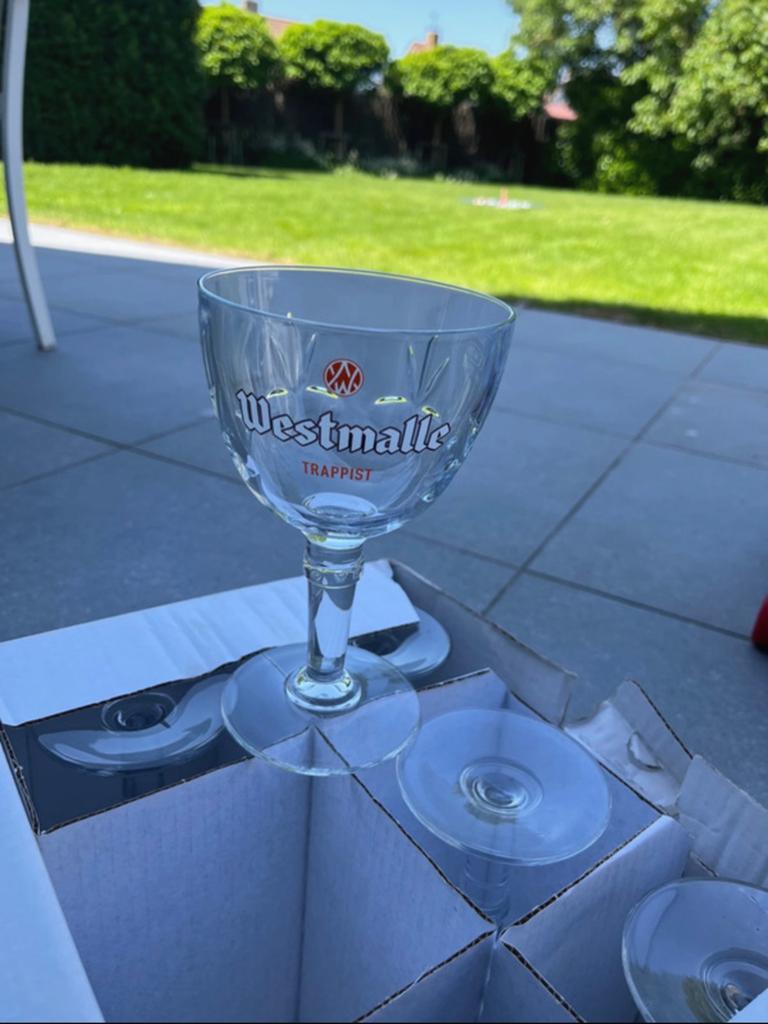 6 westmalle glazen, Verzamelen, Ophalen, Zo goed als nieuw