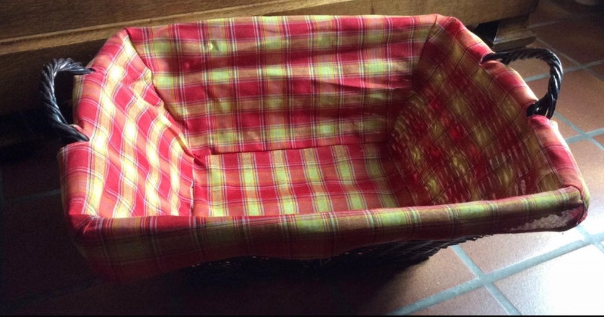 3 grote rieten manden,verschillende bekleding.pp stuk., Maison & Meubles, Accessoires pour la Maison | Plataux & Paniers, Neuf