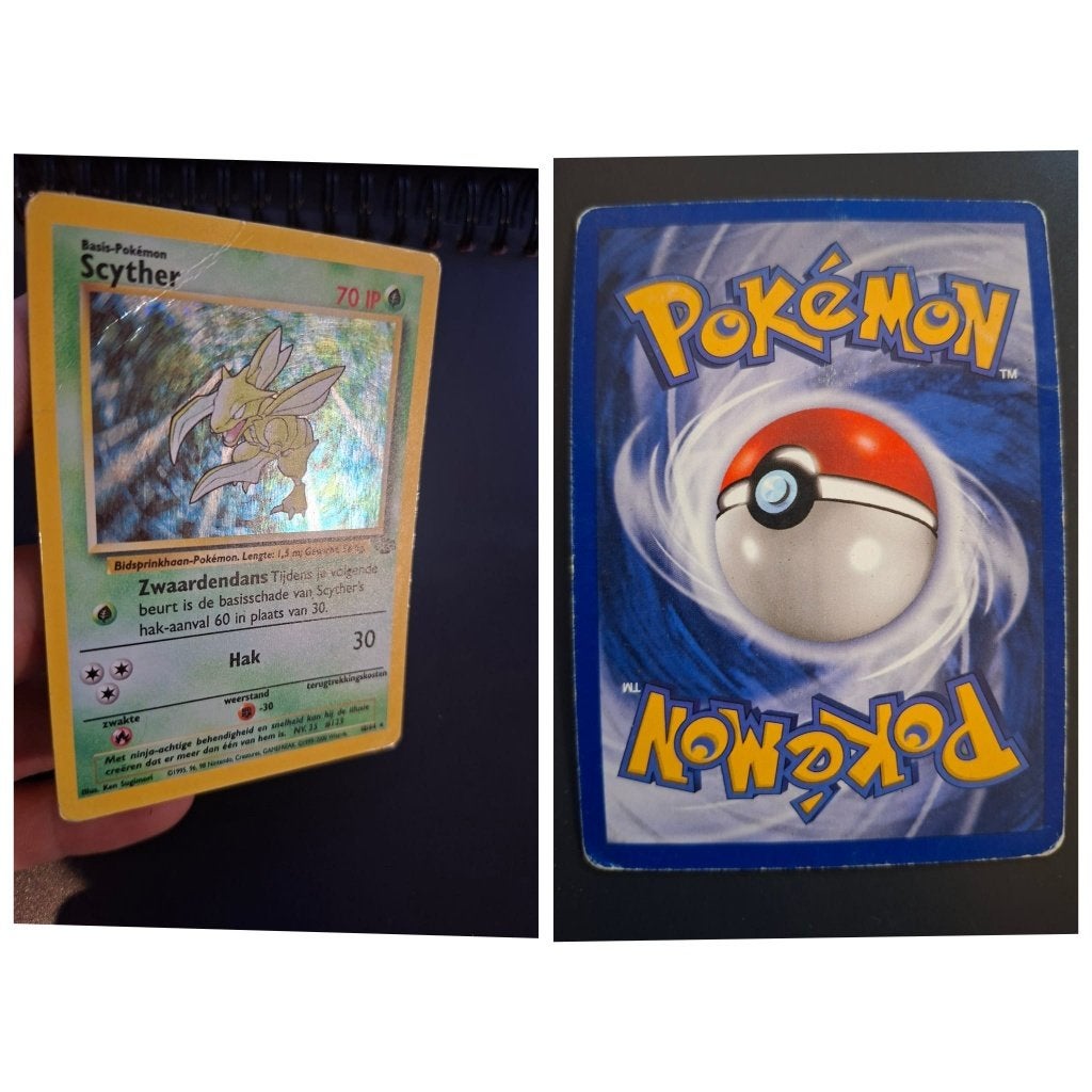 Pokemon scyther jungle Holo, Enlèvement ou Envoi, Utilisé, Cartes en vrac, Foil