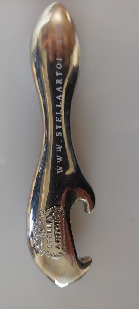 Luxe Stella Artois Flesopener – Zwaar Chroom Design Model, Verzamelen, Ophalen of Verzenden, Flesopener, Stella Artois