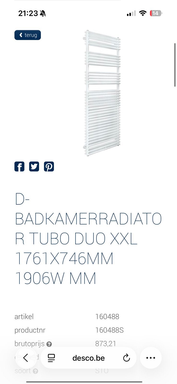 Nouveau radiateur de salle de bain, Enlèvement, Neuf, Autres types
