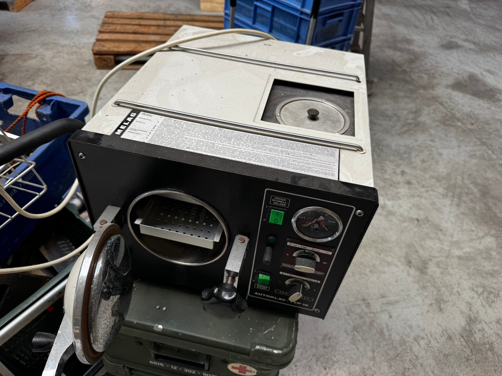MELAG Autoclaaf / Stoomsterilisator Type 15 – 1985, Ophalen, Zo goed als nieuw