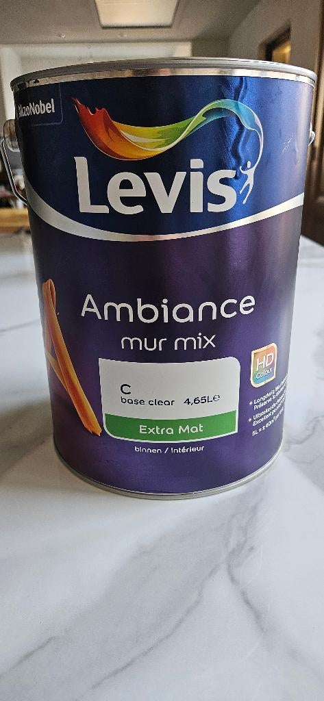 Levis donkergroene verf extra mat, Bricolage & Construction, Peinture, Vernis & Laque, Neuf, Moins de 5 litres, Peinture, Vert