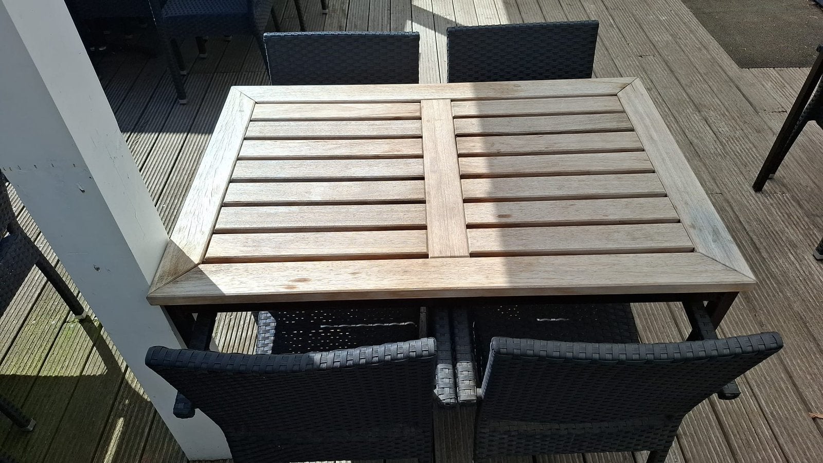 TERRASTAFEL + 4 stoelen, Ophalen of Verzenden, Zo goed als nieuw