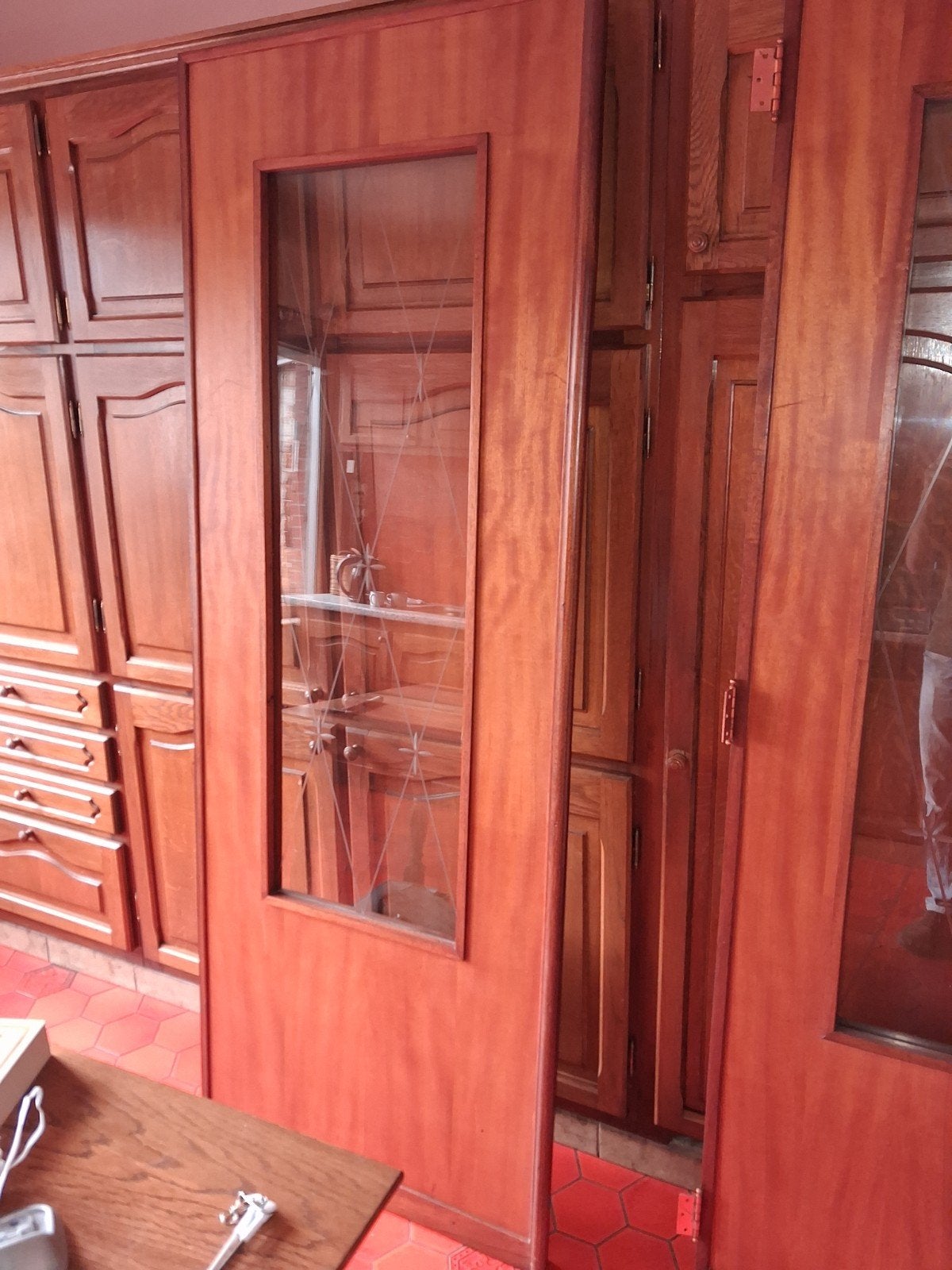 gratis dubbele houten deur met glas, Ophalen, Minder dan 80 cm, Binnendeur, Zo goed als nieuw