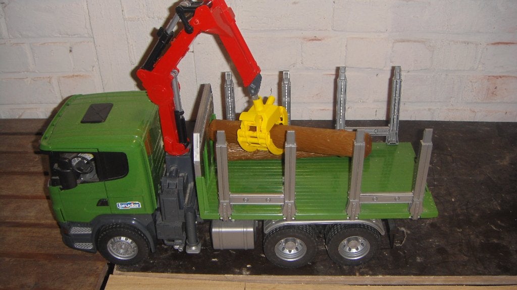 BRUDER CAMION SCANIA TRANSPORTEUR DE BOIS, Enlèvement ou Envoi, Utilisé