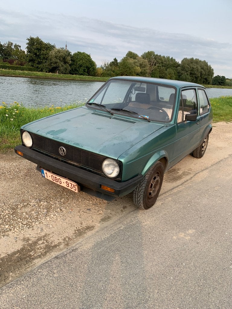 VW Golf MK1 '83 1.100cc AFHALING LEES BESCHRIJVING, Achat, Particulier, Tissu, Vert