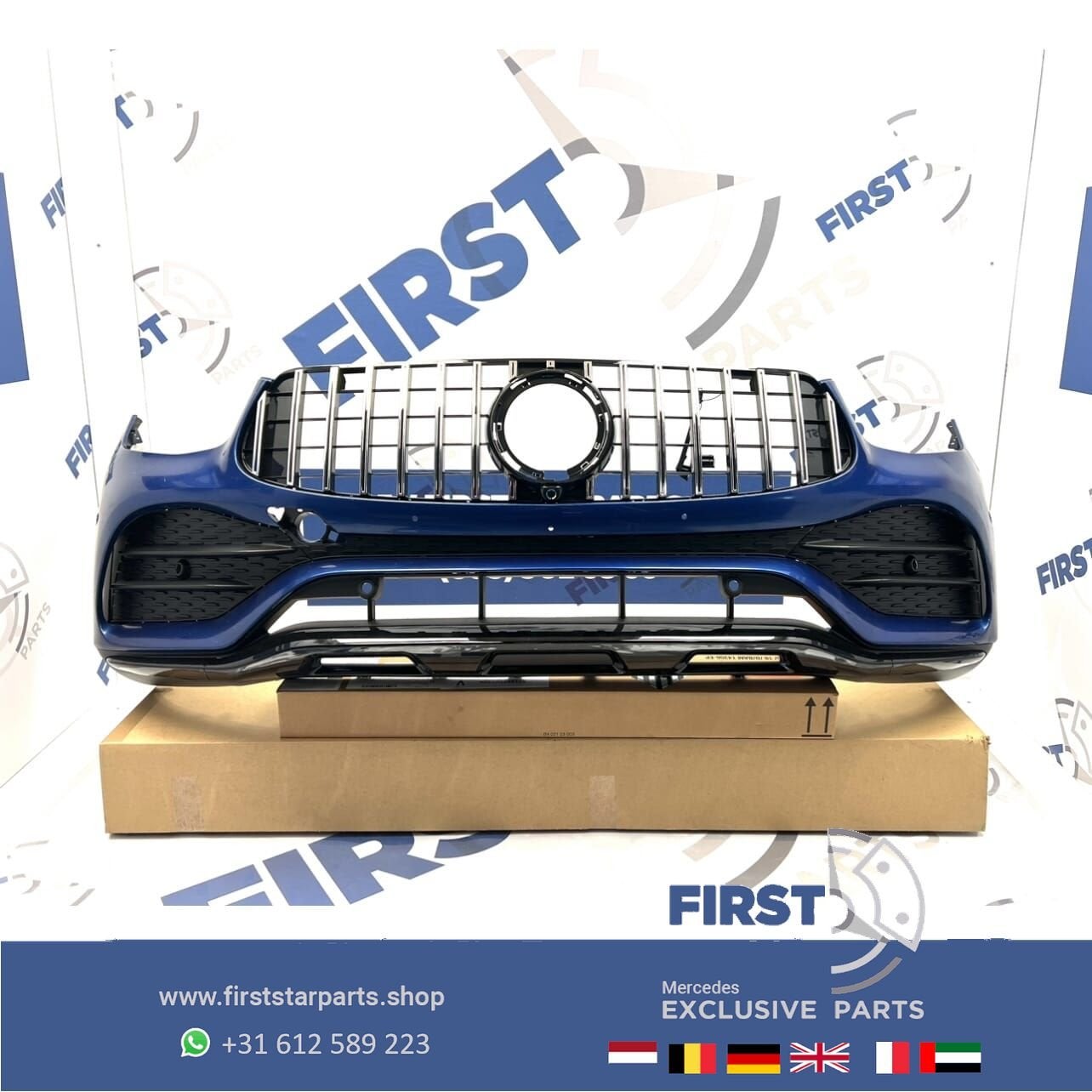 W253 GLC VOORBUMPER  AMG FACELIFT BUMPER Mercedes 2018-2022, Gebruikt, -, Voor, Ophalen of Verzenden