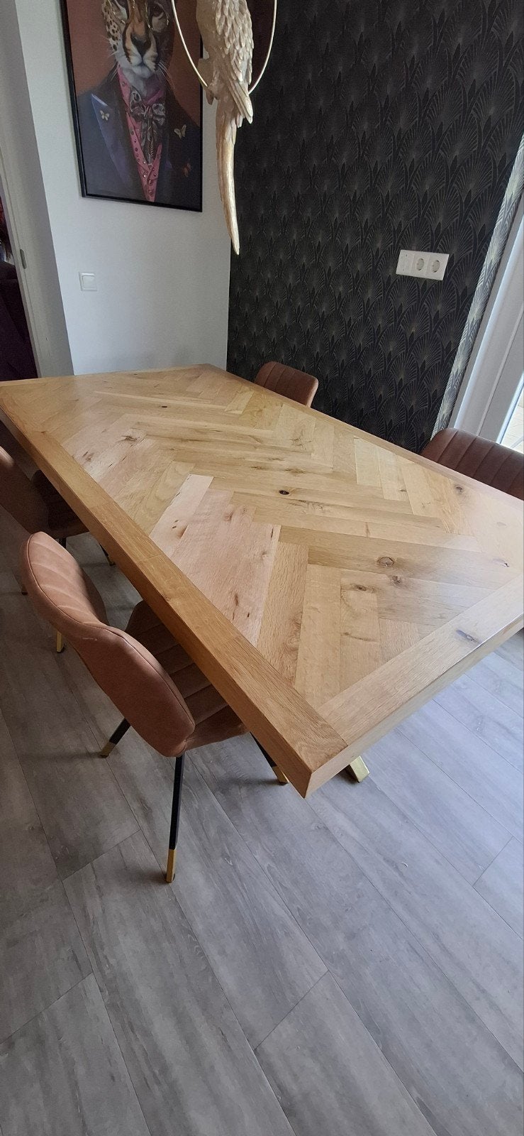 eetkamertafel met 4 stoelen, 150 à 200 cm, Carré, Enlèvement, Utilisé