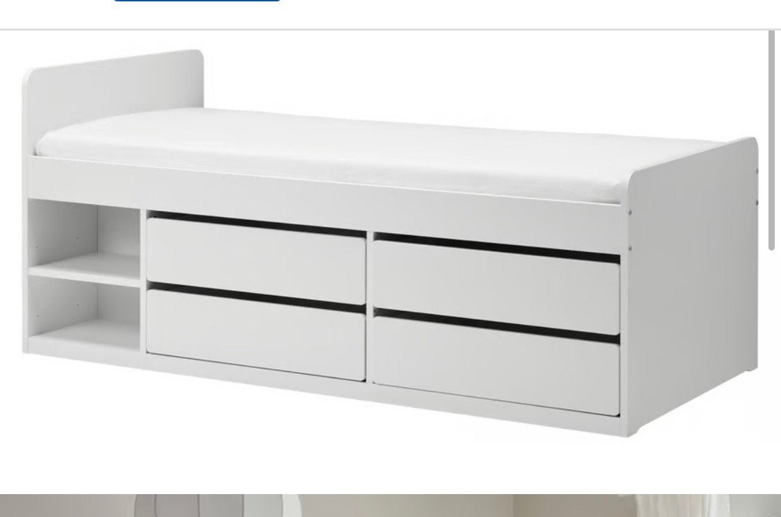Bedframe met opberger 90x200, Ophalen, Zo goed als nieuw