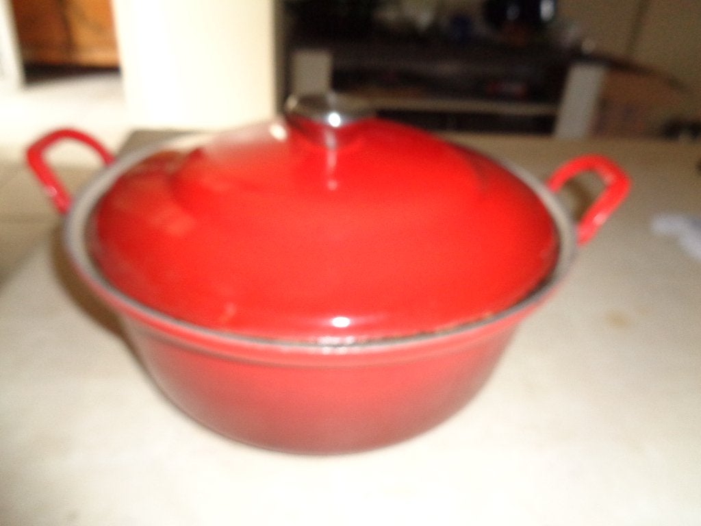 Ragoût en fonte émaillée Le Creuset dia 28,5 cm, Enlèvement ou Envoi, Le Creuset, Utilisé, Casserole