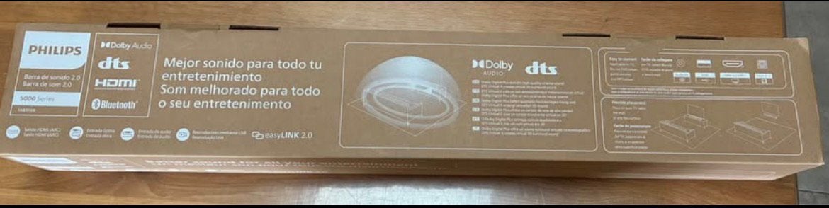 Philips Soundbar TAB5109, Audio, Tv en Foto, Home Cinema-sets, Ophalen, Nieuw, Soundbar, Philips