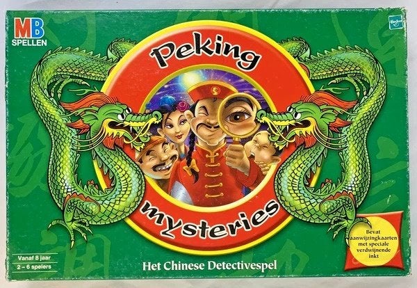 MB Peking Mysteries Detectivespel Bordspel 2002 compleet, Een of twee spelers, Verzenden, Zo goed als nieuw, MB spelen