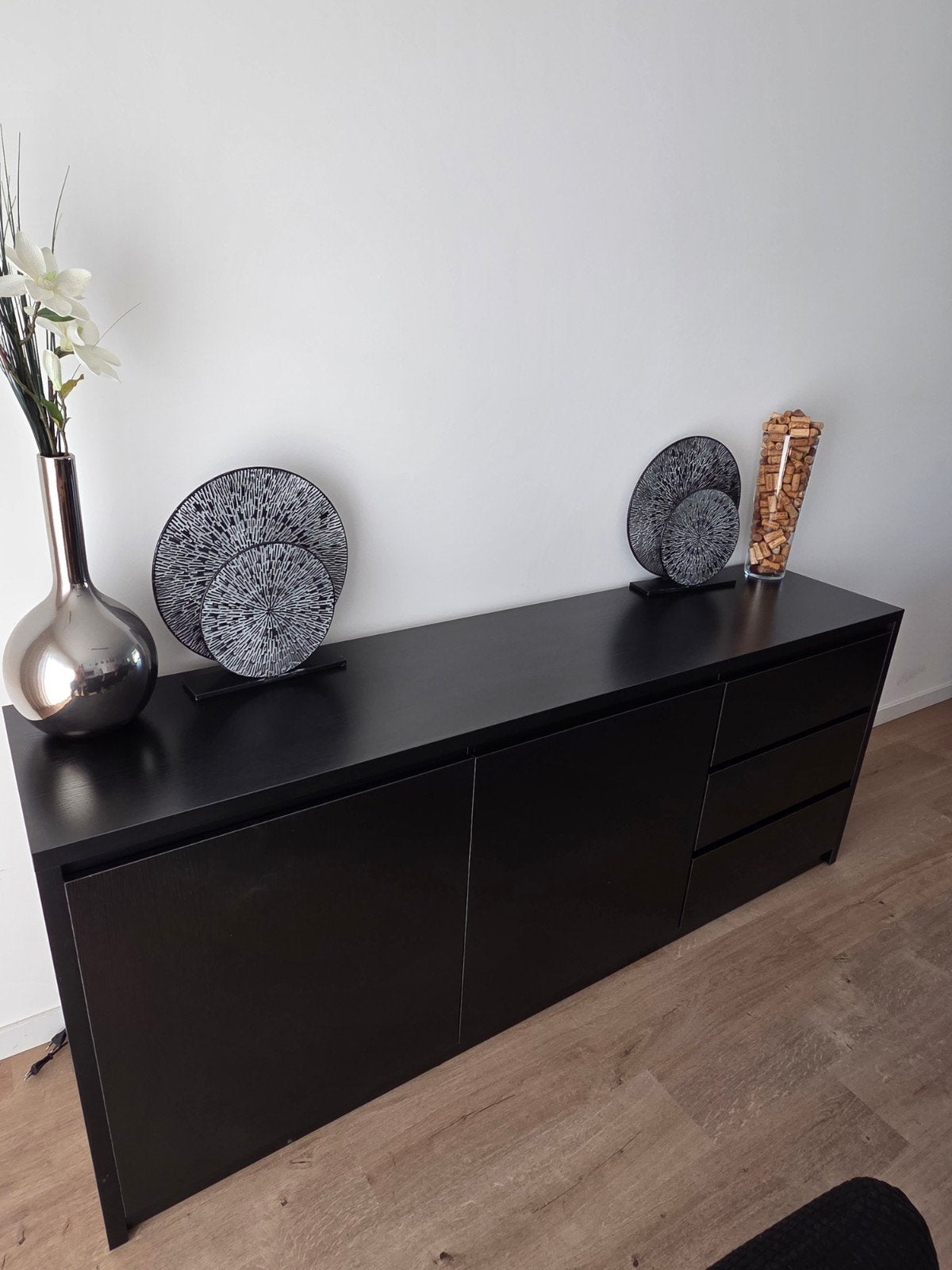 TV-meubel + dressoir set – zwart, Huis en Inrichting, Kasten | Dressoirs, Met deur(en), Ophalen