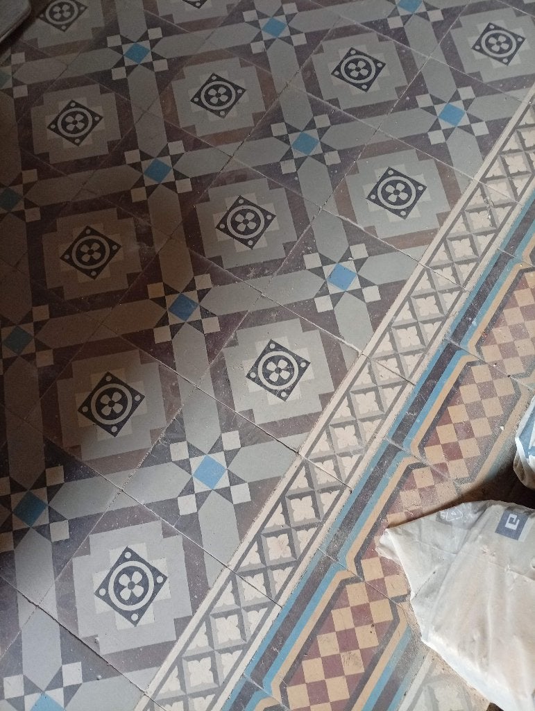 carrelage ancien de ciment, Bricolage & Construction, Dalles & Carrelages, Enlèvement, Utilisé, Autres matériaux, Carrelage de sol