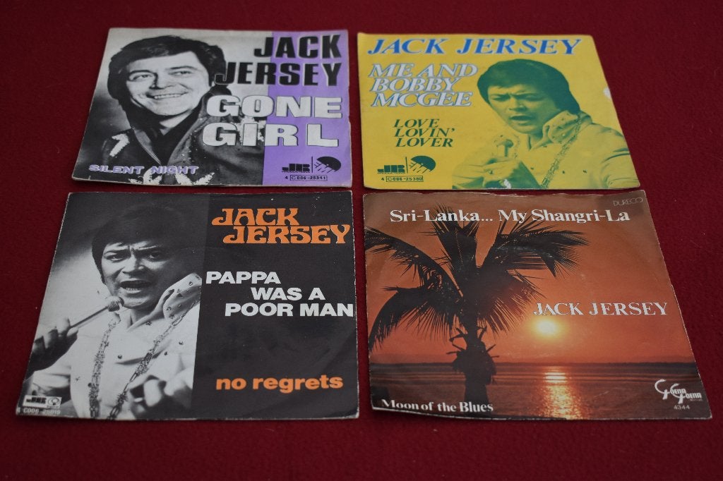 45t vinylsingels van Jack JERSEY midden jaren 70/80,, Cd's en Dvd's, Pop, 7 inch, Ophalen of Verzenden, Zo goed als nieuw