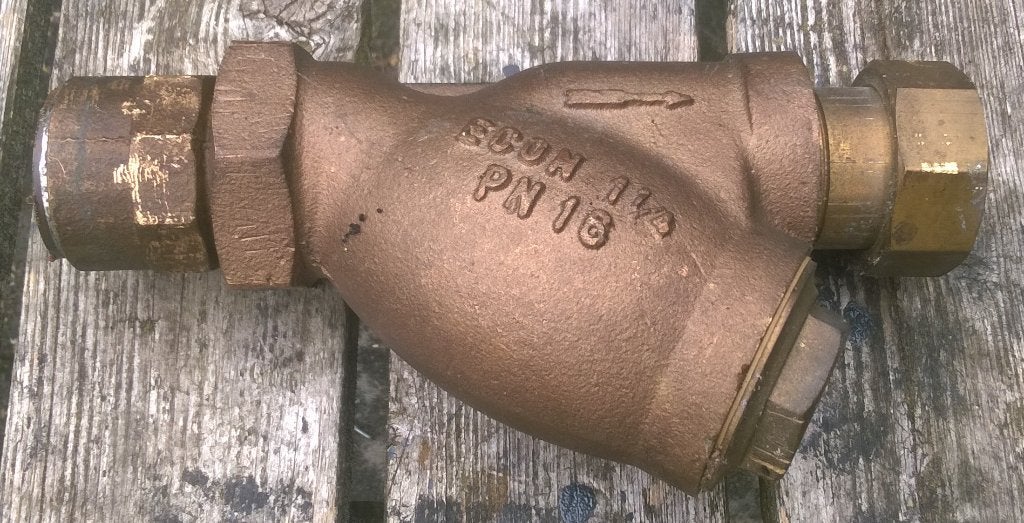Afsluiter - Koppelstuk 1 1/4 inch messing, Doe-het-zelf en Bouw, Overige materialen, Gebruikt, Overige typen, Ophalen of Verzenden