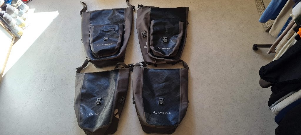 Set Vaude Aqua Front+Back Plus fietstassen 4x, Fietsen en Brommers, Ophalen of Verzenden, Gebruikt, Vaude