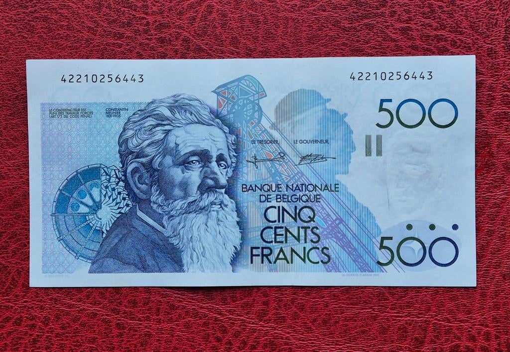 500 Francs. 1992-1998  Meunier             Pr +, Ophalen of Verzenden, Los biljet