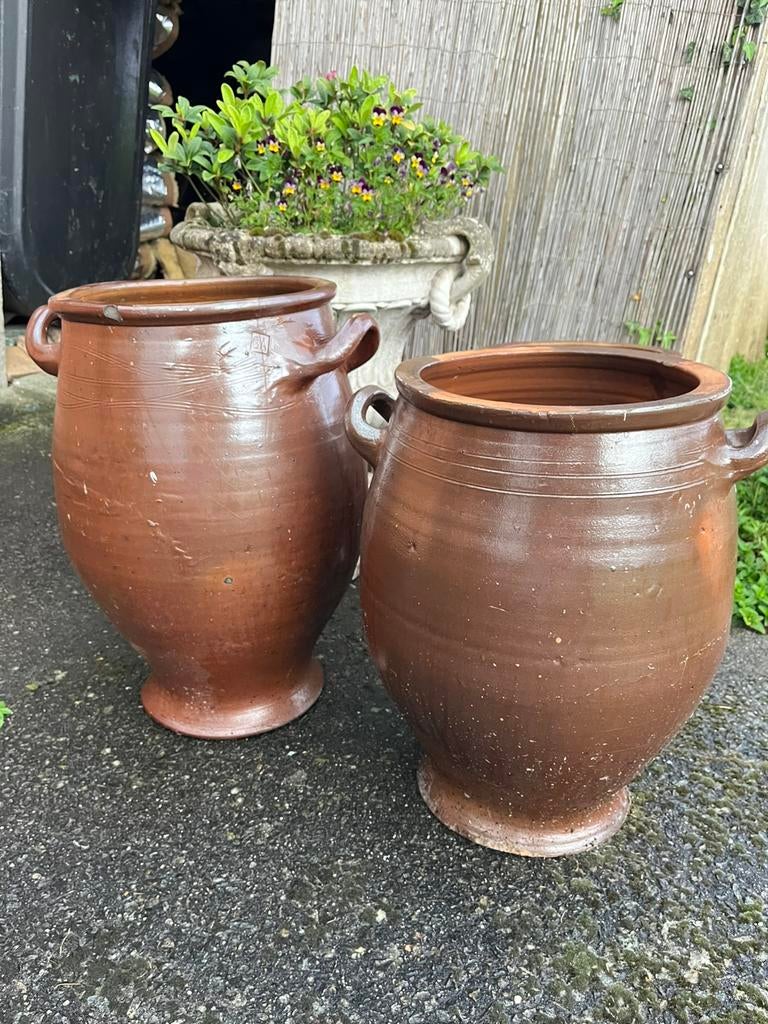 2 aarden kruiken, Tuin en Terras, Ophalen, Gebruikt