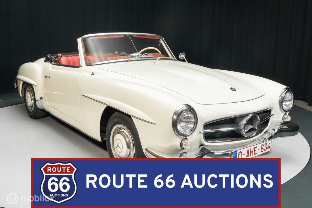 Mercedes-Benz 190 SL | 1959 | Route 66 Auctions, Auto's, Zwart, Mercedes-Benz, Bedrijf, Handgeschakeld