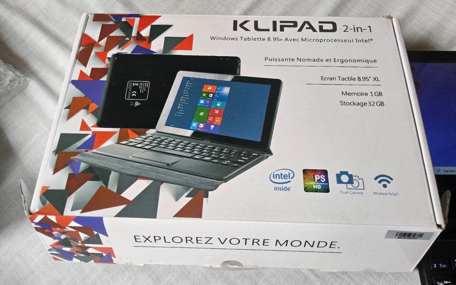 Klipad 2 in 1 windows tablet met toetsenbord
Doos en oplader, Computers en Software, Windows Tablets, Ophalen of Verzenden, Uitbreidbaar geheugen
