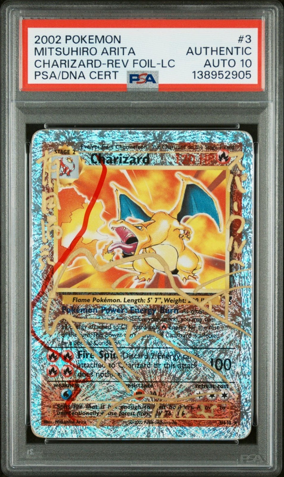 2002 Collection légendaire Charizard Reverse Holo Car 10, Enlèvement ou Envoi