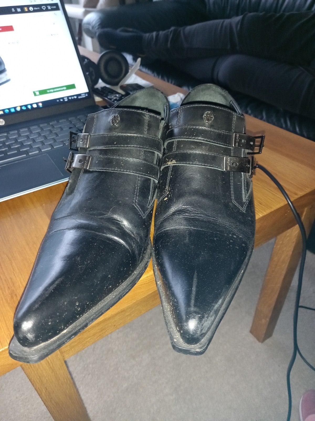 heren schoenen  maat  42 merk new rock, Kleding | Heren, Zwart, New rock, Ophalen of Verzenden, Gespschoenen