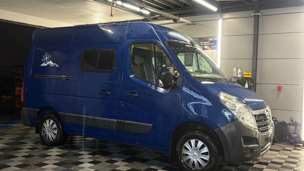 Opel Movano 2.3 CDTi | L2H2 | BJ. 2016 | 173.300KM. CAMPER, Auto's, Gebruikt, Blauw, 3500 kg, Bedrijf