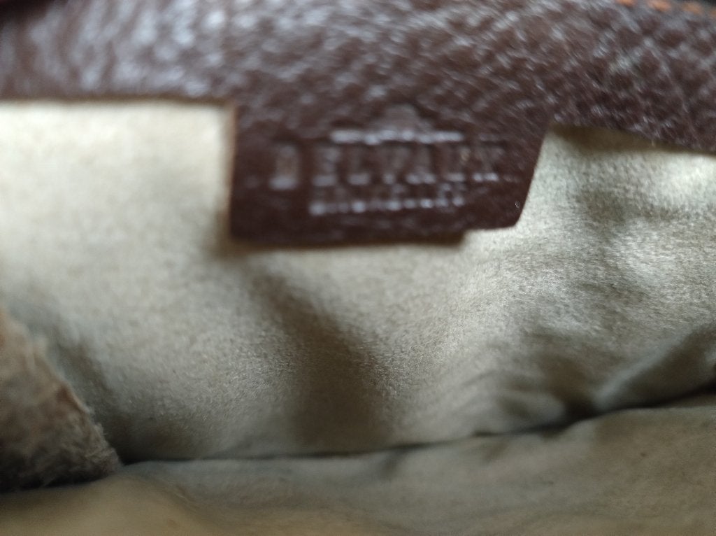 Portefeuille marron foncé DELVAUX., Autres marques, Cuir, Enlèvement ou Envoi, Brun