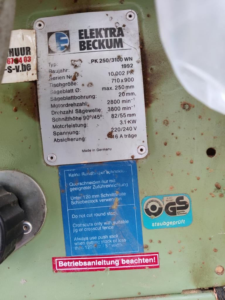 Tafelzaag compact 220v professioneel, Doe-het-zelf en Bouw, Ophalen