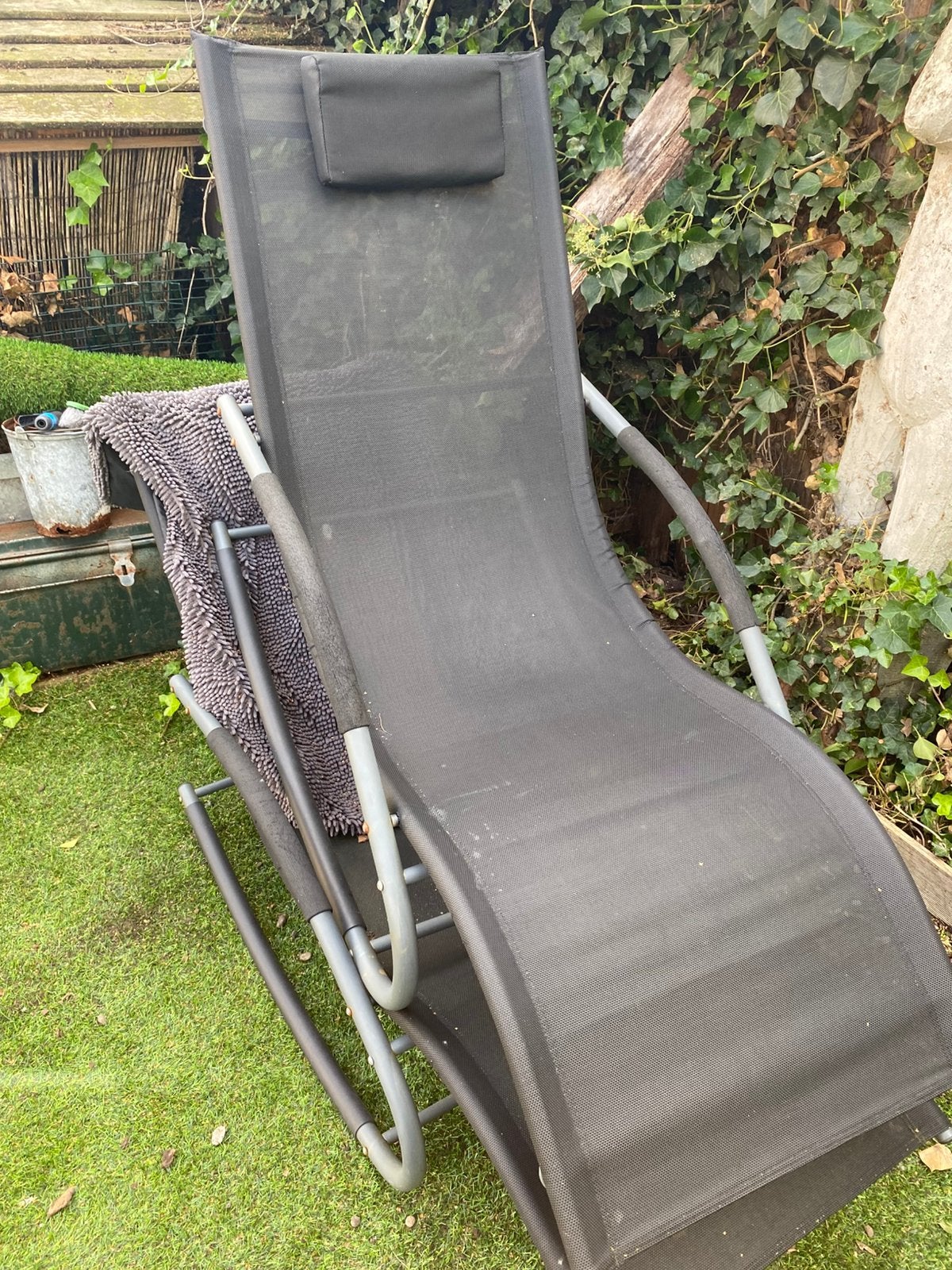 Ligzetels voor in de tuin twee stuks GRATIS, Enlèvement, Utilisé, Aluminium