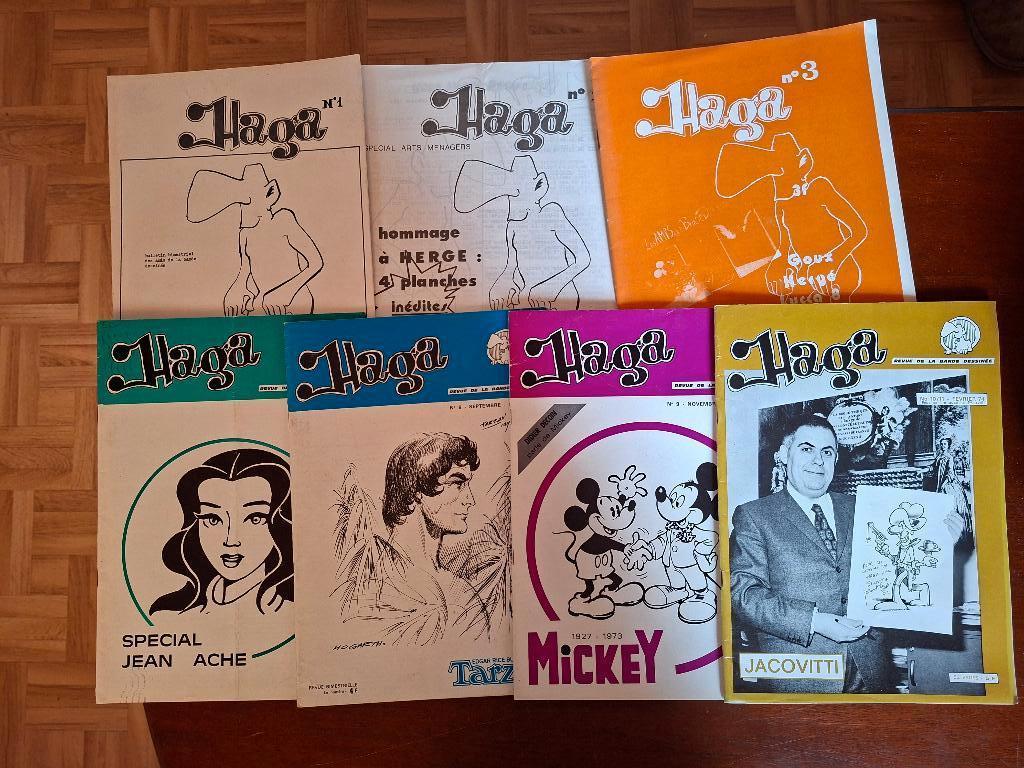 magazine HAGA herge disney peyo tillieux tarzan jacovitti, Livres, BD, Utilisé, Plusieurs BD, Envoi
