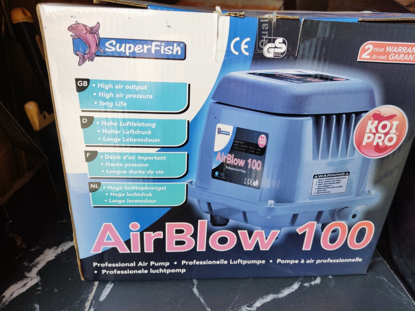 air blow100 1jaar oud dan nog zuurstof voor winter toestand, Enlèvement