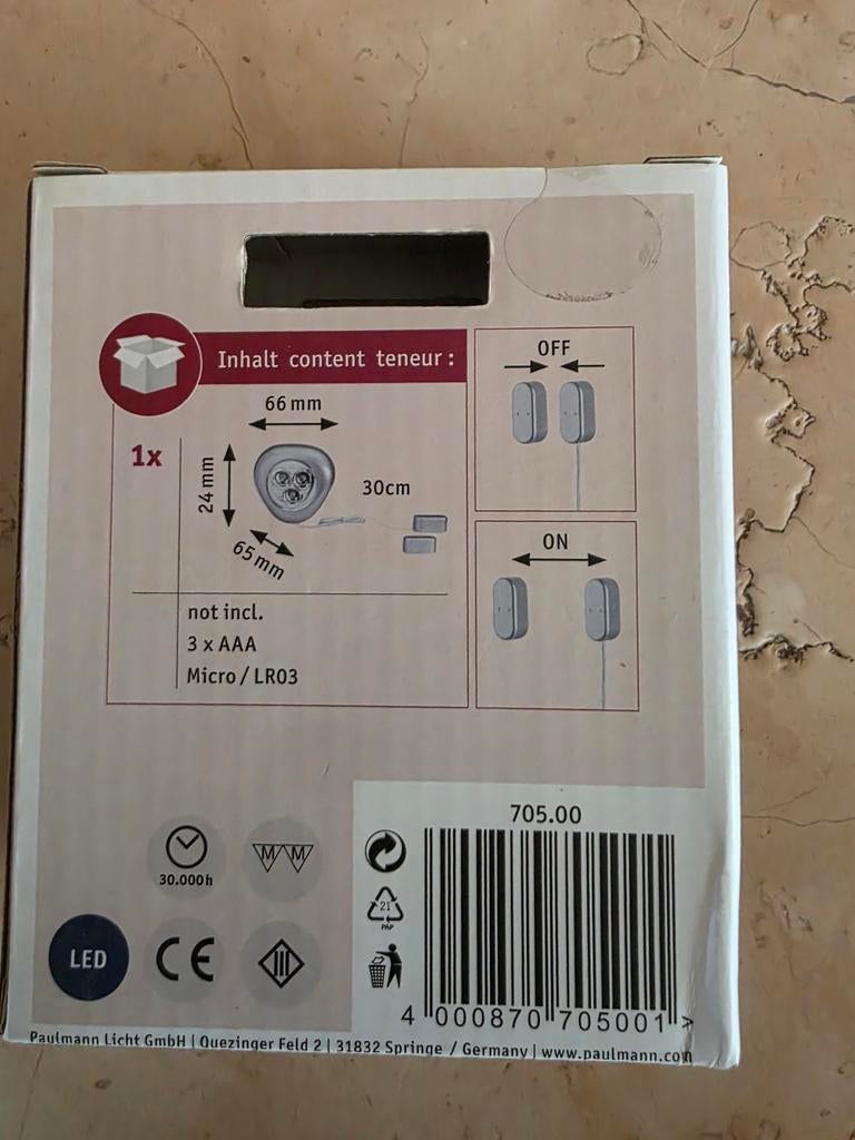 Kastverlichting met magneetcontact (Paulmann), Enlèvement, Neuf