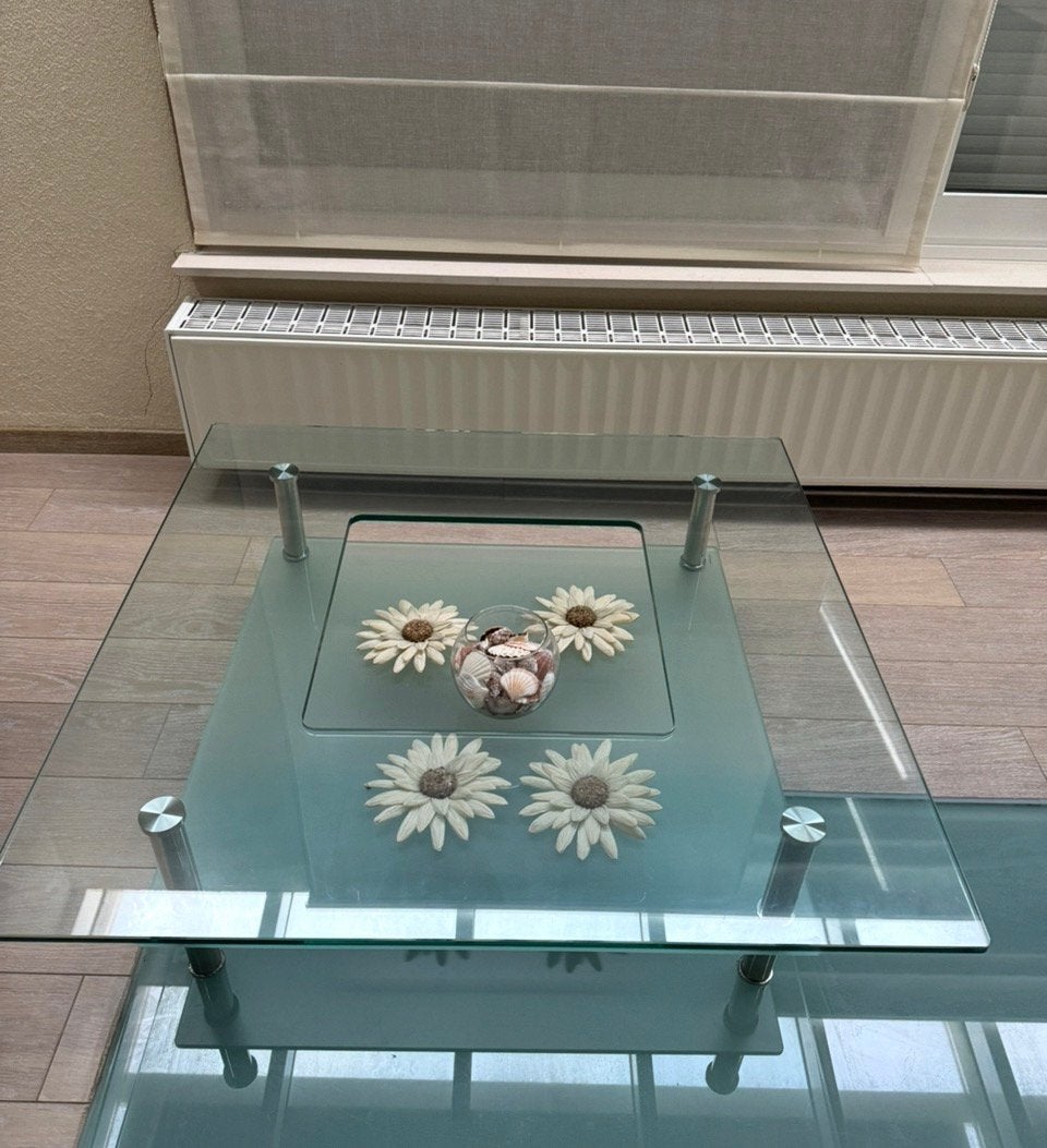 Glazen salontafel, Ophalen, Zo goed als nieuw