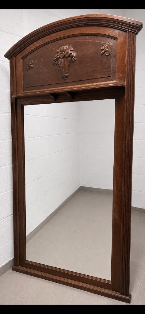 Miroir ancien à restaurer, Enlèvement, Rectangulaire, 50 à 100 cm, 150 à 200 cm