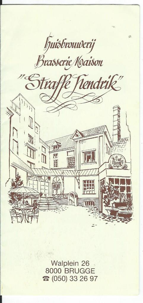 Straffe Hendrik Brugs bier folders jaren 80, Ophalen of Verzenden, Gebruikt, Overige typen